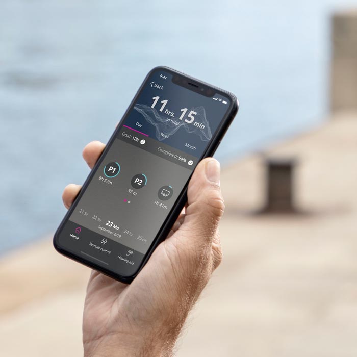 Einfach per App einstellen Die App von Oticon