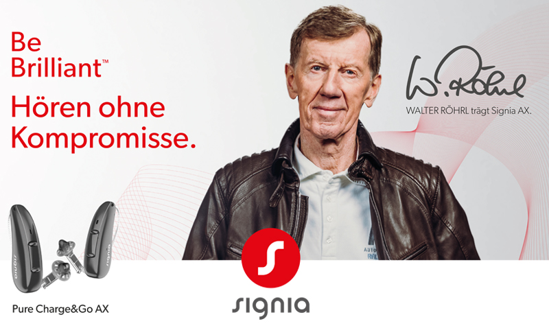 Signia AX Walter Röhrl trägt Signia AX